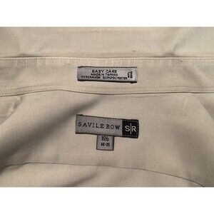 Savile Row Long Sleeve Beige Shirt 34-35, 16 1/2" Collar  Mens Shirt